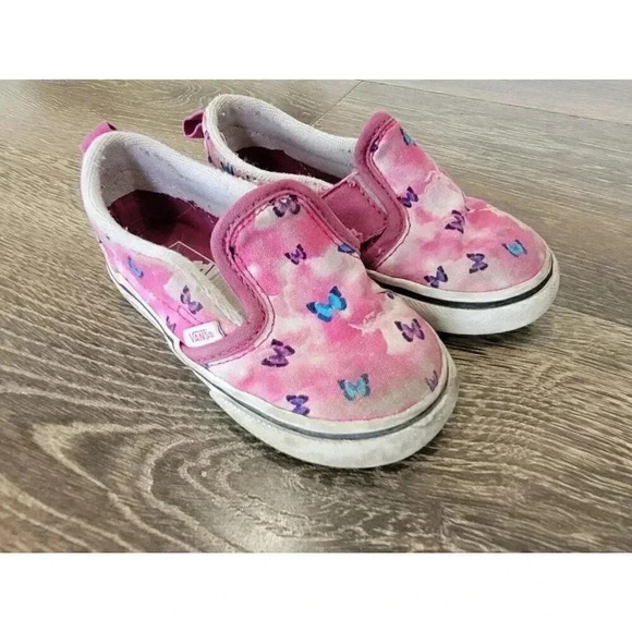 Vans toddler girl‎ butterfly slip on shoes size 7 #5 - Picture 1 of 5